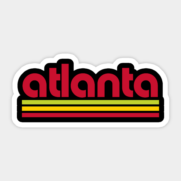 Retro Atlanta Stripes Sticker by Now Boarding